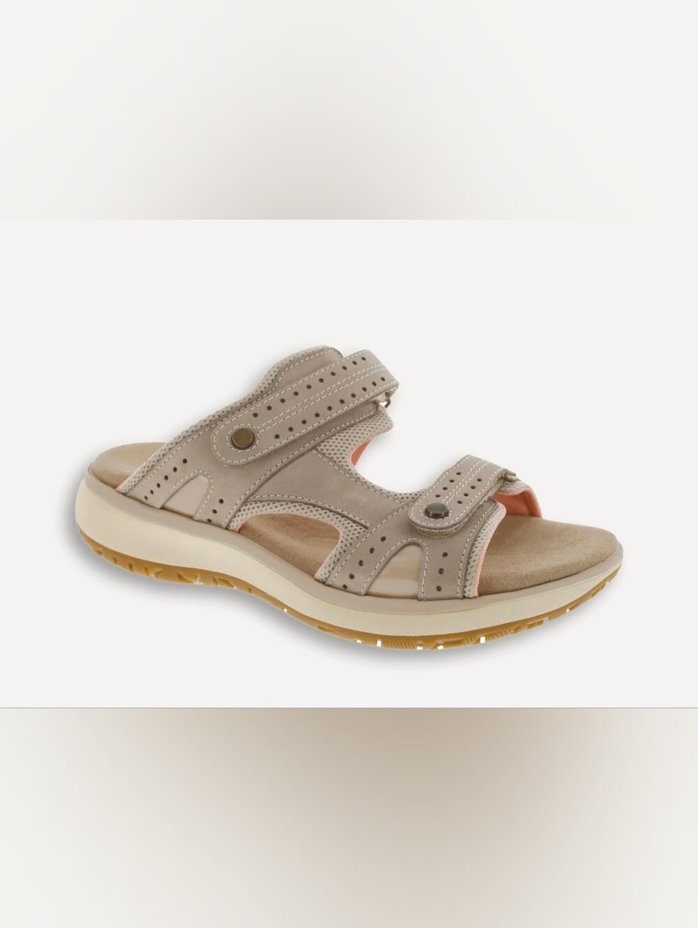 New SAS Embark Slide Sandal Taupe Pink Hiking Sandal